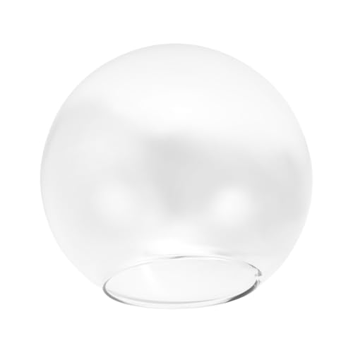 SOPOTUTU Glas Lampenschirm Rund Ersatz Lampenschirm für Deckenleuchte Tischlampe Stehlampe Transparentes Glas mit Hoher Lichtdurchlässigkeit Einfach zu Montieren Vielseitig für Zimmer und von SOPOTUTU