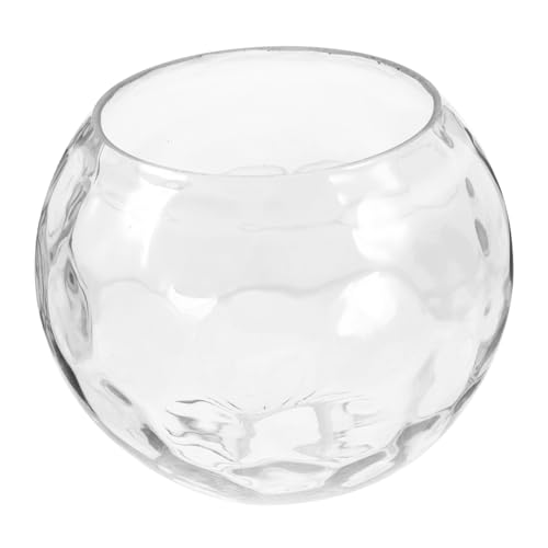 SOPOTUTU Glas Lampenschirm für Pendelleuchte mit Doppelöffnung Dekorative Runde Transparente Lampenabdeckung aus Glas Ersatz für Wohnzimmer Schlafzimmer Oberöffnung Unteröffnung von SOPOTUTU