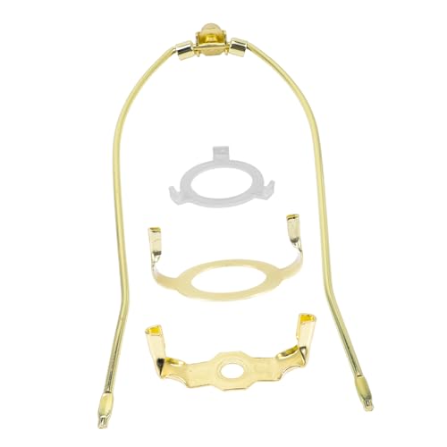 SOPOTUTU Goldene Lampenharfe aus Robustem Eisen mit Adapter Lampenschirmhalter für Steh Tischlampen Einfach zu Montierendes Ersatzteil für Wohn Schlaf Küchenbeleuchtung von SOPOTUTU