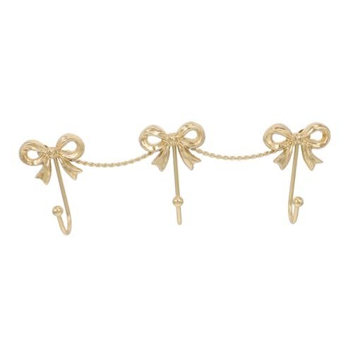 SOPOTUTU Goldene Metall Bow Wandhaken mit Schleifen Design Fach Garderoben und Schlüsselhalter Dekorative Wandhaken für Bad Flur Wohnzimmer und Büro Vielseitig und Stilvoll SOPOTUTU Goldene Metall Bow Wandhaken mit Schleifen Design Fach Garderoben und Schlüsselhalter Dekorative Wandhaken für Bad Flur Wohnzimmer und Büro Vielseitig und Stilvoll von SOPOTUTU