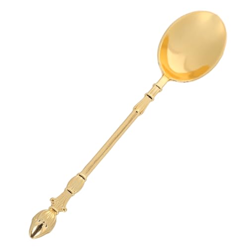 SOPOTUTU Goldfarbener Mini Teelöffel aus Langlebiger Legierung Kompakt und Stilvoll für Dessert Espresso Kleine Portionen Vielseitiger Kleiner Löffel für Küche und Tischgestaltung von SOPOTUTU