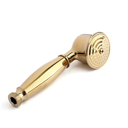SOPOTUTU Handbrause Duschkopf aus Massivem Messing Wassersparend Retro Goldfarben Langlebig und Installieren Handheld Duschset für Badezimmer SOPOTUTU Handbrause Duschkopf aus Massivem Messing Wassersparend Retro Goldfarben Langlebig und Installieren Handheld Duschset für Badezimmer von SOPOTUTU