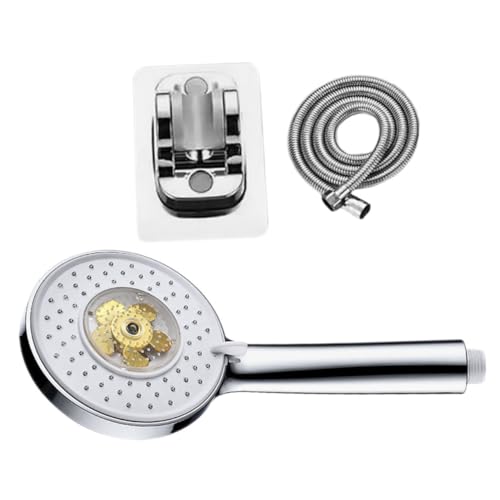 SOPOTUTU Handbrause Duschkopf mit Flexiblem Schlauch und Rostfreiem Metallgehäuse Druckverstärkter Einfach zu Installierender Duschkopfaufsatz für Zuhause und Hotel Kompakt und Langlebig von SOPOTUTU