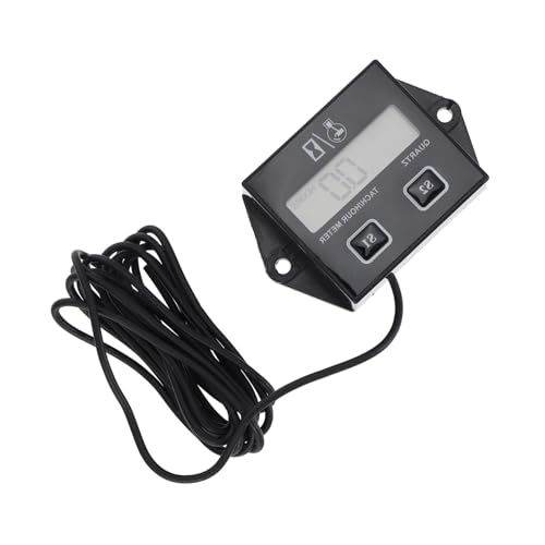 SOPOTUTU Induktiver Motor Drehzahlmesser mit LCD Display Langlebiger Betriebsstundenzähler und Reset Funktion Kompatibel mit Benzinmotoren Takt Takt für Kettensäge und Rasenmäher von SOPOTUTU