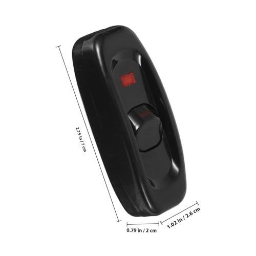 SOPOTUTU Inline Lampenschalter mit Roter LED Anzeige Push Button Einbau Schalter für Tischlampen und Haushaltsgeräte Einfacher Austausch Beleuchteter Schalter Schnelle Montage Vielseitige von SOPOTUTU