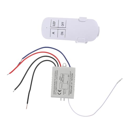 SOPOTUTU Kabelloser Lichtschalter mit Empfänger für Deckenleuchten Einfache Ein Tasten Bedienung Dimmbar Verstellbare Helligkeit und Beleuchtungsmodi Modernes Design für von SOPOTUTU