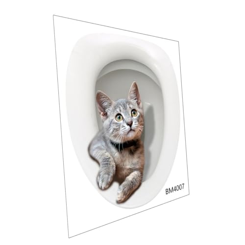 SOPOTUTU Katzen Toiletten Aufkleber Selbstklebend Lustiger Badezimmer Sticker für Wc Abziehbild für Kreative Raumgestaltung Langlebig und Leicht zu Entfernen SOPOTUTU Katzen Toiletten Aufkleber Selbstklebend Lustiger Badezimmer Sticker für Wc Abziehbild für Kreative Raumgestaltung Langlebig und Leicht zu Entfernen von SOPOTUTU