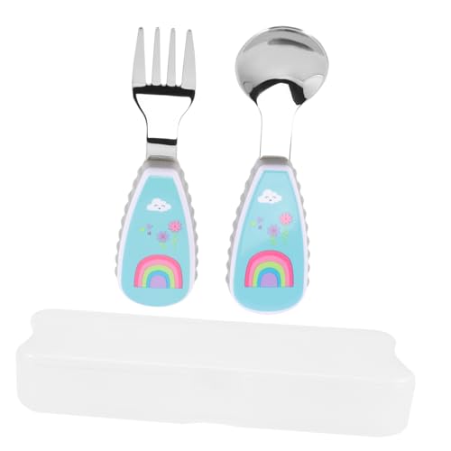 SOPOTUTU Kinderbesteck Edelstahl mit Aufbewahrungsbox Ergonomische Löffel und Gabel für Kleinkinder Ab Jahren Leicht Langlebig zum Selbstständigen Essen Lernen SOPOTUTU Kinderbesteck Edelstahl mit Aufbewahrungsbox Ergonomische Löffel und Gabel für Kleinkinder Ab Jahren Leicht Langlebig zum Selbstständigen Essen Lernen von SOPOTUTU