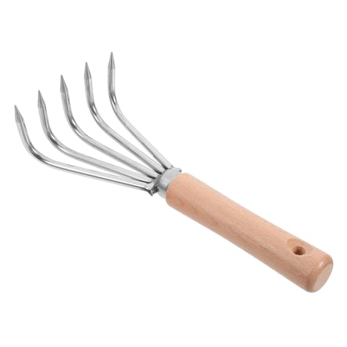 SOPOTUTU Kleiner Gartenrechen aus mit Holzgriff Vielseitiges Handwerkzeug zum Lockern Jäten und Pflanzen Ergonomisch Langlebig für Garten und Strandarbeiten SOPOTUTU Kleiner Gartenrechen aus mit Holzgriff Vielseitiges Handwerkzeug zum Lockern Jäten und Pflanzen Ergonomisch Langlebig für Garten und Strandarbeiten von SOPOTUTU