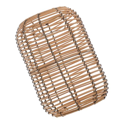 SOPOTUTU Kleiner Künstlicher Rattan Lampenschirm Hängend Handgefertigte Deckenleuchte mit Minimalistischer Optik Vielseitig Einsetzbar für Wohnzimmer Esszimmer und Schlafzimmer Retro SOPOTUTU Kleiner Künstlicher Rattan Lampenschirm Hängend Handgefertigte Deckenleuchte mit Minimalistischer Optik Vielseitig Einsetzbar für Wohnzimmer Esszimmer und Schlafzimmer Retro von SOPOTUTU