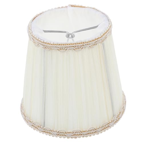 SOPOTUTU Kleiner Stoff lampenschirm Beige für Kronleuchter Wandlampen Tischlampen Dekorative Langlebige Lichtabdeckung aus Hochwertigem Gewebe Einfach Anzubringen Stilvolle von SOPOTUTU