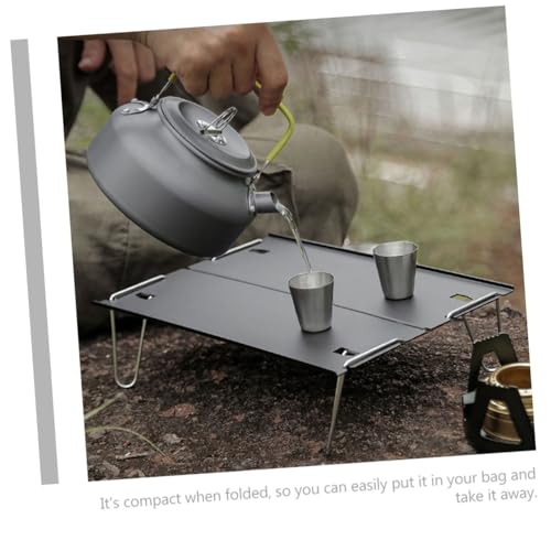 SOPOTUTU Kompakter Faltbarer Aluminium klapptisch Leicht und Robust Wetterfest für Outdoor Camping Picknick und Reise Stabiler Tisch mit Glatter Oberfläche Tragbar für Vielseitige Nutzung von SOPOTUTU