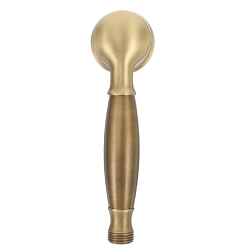 SOPOTUTU Kupfer Duschkopf Handbrause Vintage Messing Retro Antik Stil Hoher Wasserdruck Handheld Sprühkopf mit Gebürsteter Oberfläche für Badezimmer von SOPOTUTU