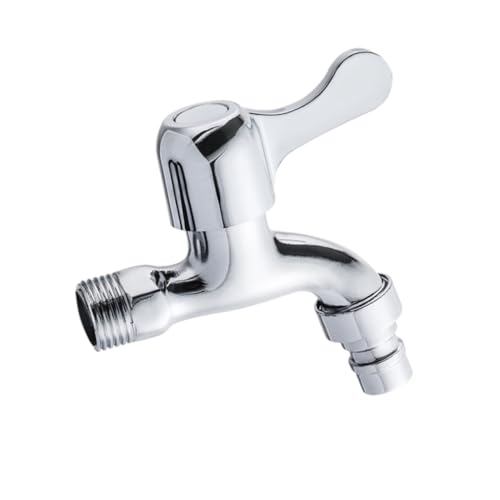 SOPOTUTU Kupfer Wasserhahn für Waschmaschine Balkon mit Langlebigem Universellem Anschluss Einfacher Installation Modernem Design Geeignet für Haushalt und Mop Pool in Silber SOPOTUTU Kupfer Wasserhahn für Waschmaschine Balkon mit Langlebigem Universellem Anschluss Einfacher Installation Modernem Design Geeignet für Haushalt und Mop Pool in Silber von SOPOTUTU