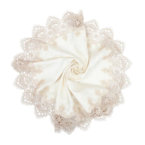 SOPOTUTU Lace Lampenschirm Abdeckung für Tischlampen Runde Staubgeschützte Lampenschirmhülle Dekorativ und Praktisch für Wohnzimmer Schlafzimmer Babyzimmer und Hochzeiten von SOPOTUTU