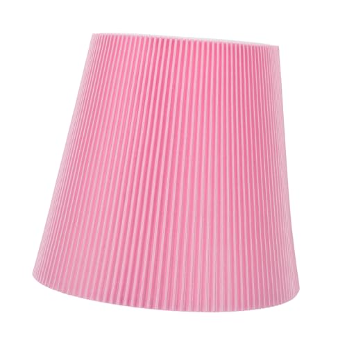 SOPOTUTU Lampenschirm Ersatz PVC Stoff Plissee Lampenschirm für Tischlampe Stehlampe Vielseitig Leicht Langlebig Rosa von SOPOTUTU