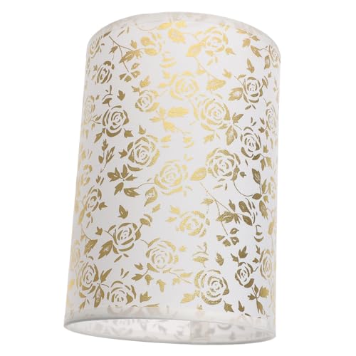 SOPOTUTU Lampenschirm Goldene Stoff Lampenschirm für Wand Tischleuchte Wohnzimmer Schlafzimmer Dekorativer Lichtschatten Langlebig und Stilvoll von SOPOTUTU