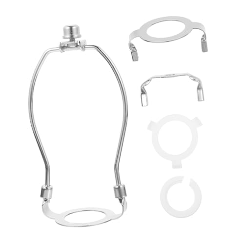 SOPOTUTU Lampenschirmhalter Silber mit Adapter Stabiles Lampenhalterung Vielseitiges Lampenzubehör für Tischlampe Stehlampe Modernes Minimalistisches Design Kompatibel mit Verschiedenen von SOPOTUTU