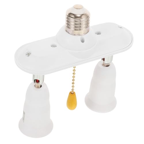 SOPOTUTU Lampensockel Adapter mit Schalter Doppel Lampenfassung Splitter für Schlafzimmer Wohnzimmer Büro Feuersicherer Sockel Extender für Einfache Installation und Sichere Beleuchtung von SOPOTUTU
