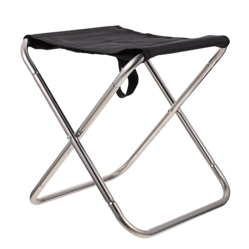 SOPOTUTU Leichter Faltbarer Campingstuhl aus Rostfreiem Stahl Tragbarer Angelhocker für Outdoor Strand Picknick und Garten Kompakt und Robust für Reisende von SOPOTUTU