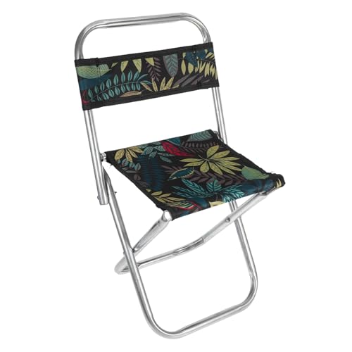 SOPOTUTU Leichter Faltbarer Campingstuhl mit Rückenlehne für Erwachsene Stabile Klapphocker aus Edelstahl und Oxford Belastbar Ergonomischer Outdoor Sitz für Angeln Grillen und Reisen von SOPOTUTU