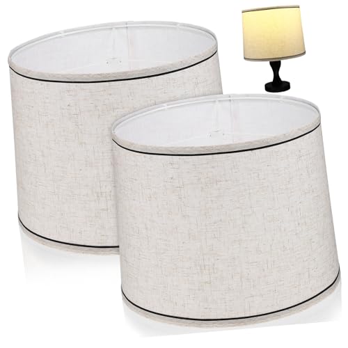 SOPOTUTU Leinen Lampenschirme Drumform Ersatz Lampenschirm mit Stabilem Metallrahmen für Tisch und Stehlampe Einfache Montage Beige mit Schwarzer Kante Wohnzimmer Schlafzimmer Geeignet SOPOTUTU Leinen Lampenschirme Drumform Ersatz Lampenschirm mit Stabilem Metallrahmen für Tisch und Stehlampe Einfache Montage Beige mit Schwarzer Kante Wohnzimmer Schlafzimmer Geeignet von SOPOTUTU