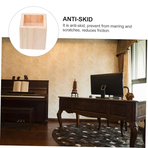 SOPOTUTU Massive Holz Möbelerhöhung Möbelheber Fußpolster Sofa Couch Erhöhung Rutschfest Stabil für Betten Sessel Tische und Schreibtische von SOPOTUTU