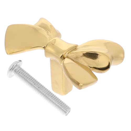 SOPOTUTU Messing Schrankknopf Bowknot Design Kleiner Möbelgriff für Schränke Kleiderschränke und Schuhschränke Langlebiger Messingknauf für Vintage und Moderne Einrichtung von SOPOTUTU