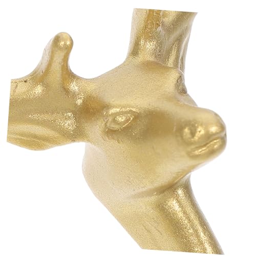 SOPOTUTU Messing Türgriff mit Hirschmotiv Design Eleganter Goldfarbener Schrankgriff Single hole Möbelgriff für Küchenschränke und Kleiderschränke Luxuriöser Vintage Stil Robust und von SOPOTUTU