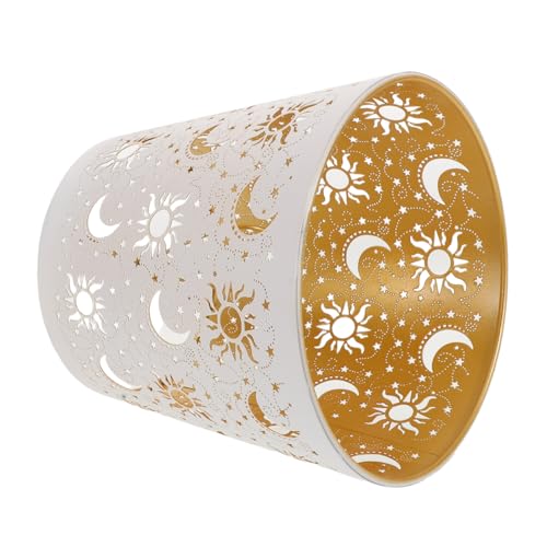 SOPOTUTU Metal Lampenschirm Metall Lasergravur Stern Mond Hohl Lampenabdeckung Tischlampe Dekoration für Schlafzimmer Wohnzimmer Kompatibel von SOPOTUTU