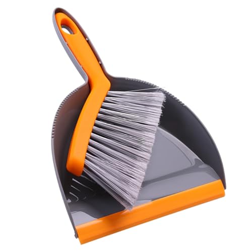 SOPOTUTU Mini Besen und Kehrschaufel Tragbares Reinigungstool mit Gebogenem Griff Weichen Borsten Leicht und Kompakt für Desktop und Enge Ecken Geeignet für Haushalt von SOPOTUTU