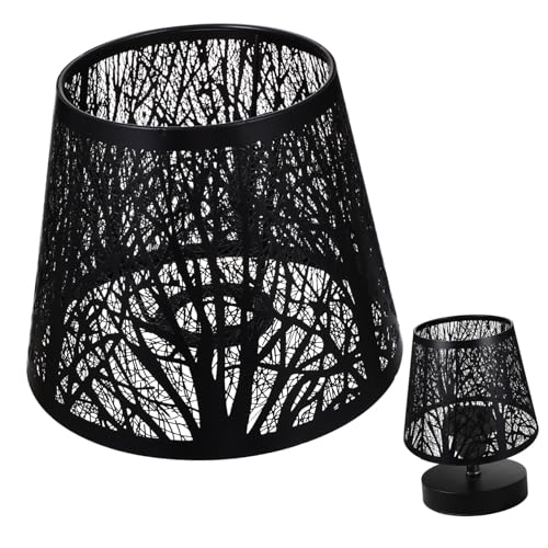 SOPOTUTU Moderner Metall Lampenschirm mit Hohlem Baum Motiv Anschluss Schwarzer Kleiner Lampenschirm für Tisch und Stehlampen Stilvolle Wohnraumdekoration Warmes Licht Lochdurchmesser SOPOTUTU Moderner Metall Lampenschirm mit Hohlem Baum Motiv Anschluss Schwarzer Kleiner Lampenschirm für Tisch und Stehlampen Stilvolle Wohnraumdekoration Warmes Licht Lochdurchmesser von SOPOTUTU