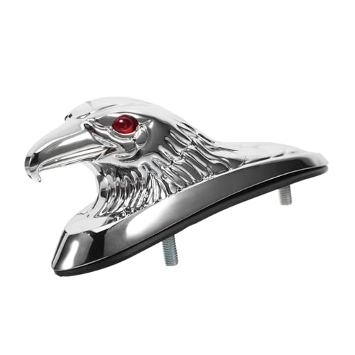 SOPOTUTU Motorrad Adlerkopf Ornament Dekoratives Zubehör für Einsetzbar aus Robustem Metall Installieren Sorgt für Auffälligen Look und Optimale von SOPOTUTU
