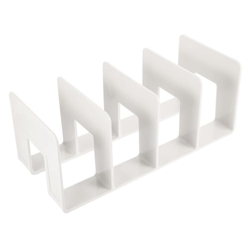 SOPOTUTU Multi funktionaler Acryl bookend Schreibtisch Organizer mit Fächern Robuster Dokumenten Buchhalter für Büro Zuhause Schule Klarer Desktop Bücherregal Organizer von SOPOTUTU