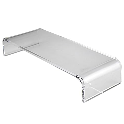 SOPOTUTU Klarer Acryl Monitorständer Ergonomische Monitorerhöhung Für Bessere Körperhaltung Für Schreibtische Home Office Und Schüler Platzsparend Stabil Und Einfach Zu Montieren von SOPOTUTU