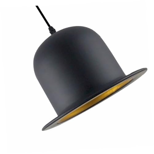 SOPOTUTU Nordische Deckenleuchte Schwarz Aluminium Vintage Stil Einfache Runde Hängelampe Dekorative Pendelleuchte für Esszimmer Wohnzimmer Restaurant Beleuchtung von SOPOTUTU