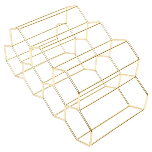 SOPOTUTU Nordisches Weinregal in Gold mit Fächern Moderner Tisch Weinflaschenhalter als Dekorativer Flaschenständer Stabiles Langlebiges Weinflaschen Display für Zuhause und Weinbar SOPOTUTU Nordisches Weinregal in Gold mit Fächern Moderner Tisch Weinflaschenhalter als Dekorativer Flaschenständer Stabiles Langlebiges Weinflaschen Display für Zuhause und Weinbar von SOPOTUTU