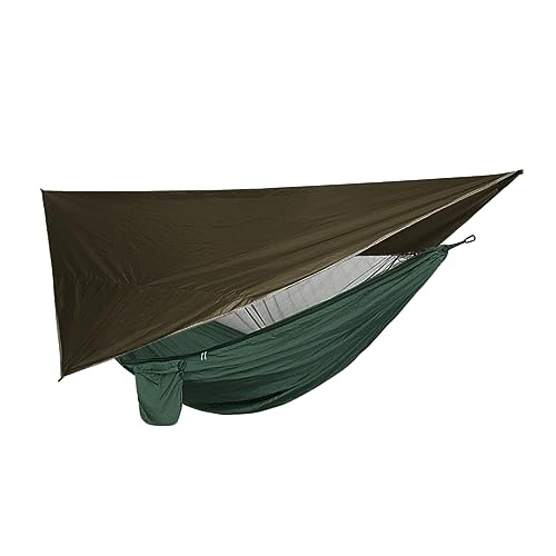 SOPOTUTU Outdoor Hängematte mit Wasserdichtem Sonnenschutz Camping Hängemattenzelt für Garten Reisen und Strandaktivitäten Strapazierfähigem Gefertigt von SOPOTUTU