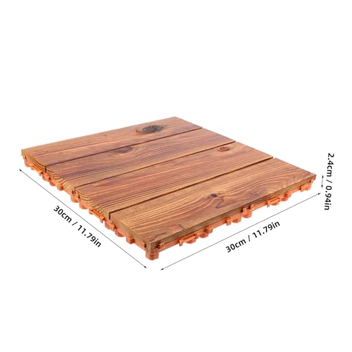 SOPOTUTU Outdoor Terrassenfliesen Interlocking Balkon Bodenbelag aus Witterungsbeständigem mit Verstärktem Sockel und Wasserabweisender Oberfläche für Garten Terrasse Rasen und DIY von SOPOTUTU