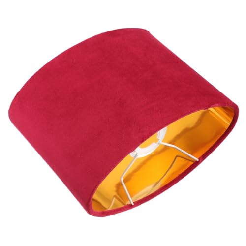 SOPOTUTU Ovaler Tischlampenschirm aus Samtigem Stoff mit Goldener Innenbeschichtung Einfacher Stil Lampenabdeckung Stabiles Gestell Geeignet als Nachttischlampe und Geschenk zum Einzug von SOPOTUTU