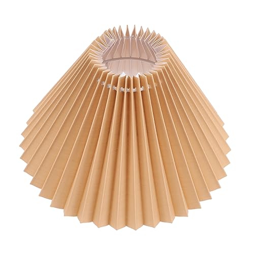 SOPOTUTU Pleated Lampenschirm für Tischlampen Vintage Stoff Lampenschirm Khaki für Schlafzimmer und Wohnzimmer Stabil und Langlebig Passt zu Verschiedenen Umgebungen von SOPOTUTU