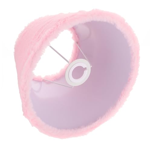 SOPOTUTU Plüsch Lampenschirm Ersatz Lampenschirmabdeckung Tischlampe Lampenschirm für Schlafzimmer Wohnzimmer Rosa aus Langflorigem Material von SOPOTUTU