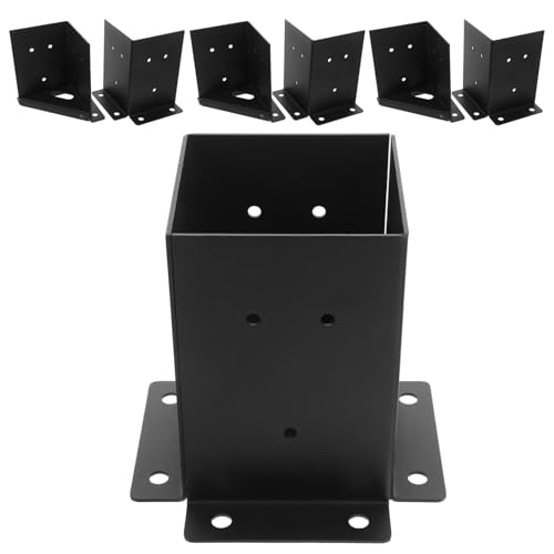 SOPOTUTU Post Base Carbon Steel Post Anchor Brackets Uv-beständig Wind Regenfest für Pergola Deck Zaun Briefkasten Vielseitig Montierbar Gras SOPOTUTU Post Base Carbon Steel Post Anchor Brackets Uv-beständig Wind Regenfest für Pergola Deck Zaun Briefkasten Vielseitig Montierbar Gras von SOPOTUTU