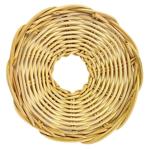 SOPOTUTU Rattan Lampenschirm Hängend Geflochtene Deckenleuchte Vintage Boho Stil Für Esszimmer Wohnzimmer Restaurant Dekorative Leuchte Cremefarben von SOPOTUTU