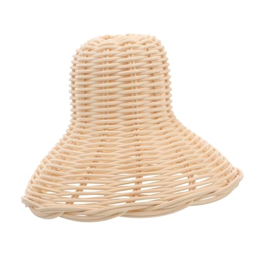 SOPOTUTU Rattan Lampenschirm Handgeflochten Rustikal für Pendelleuchten Wohnzimmer Schlafzimmer Küche Hotel Dekorativer Lampenschirm Ersatz Vintage Deckenleuchte von SOPOTUTU