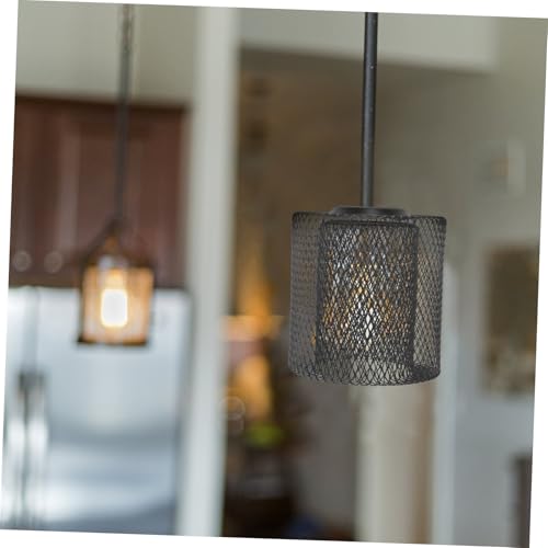 SOPOTUTU Retro Geometrischer Lampenschirm Doppel Schicht Hängelampe Lampenschirm Schwarz Dekorativ für Wohnzimmer Bar Esszimmer Flur SOPOTUTU Retro Geometrischer Lampenschirm Doppel Schicht Hängelampe Lampenschirm Schwarz Dekorativ für Wohnzimmer Bar Esszimmer Flur von SOPOTUTU