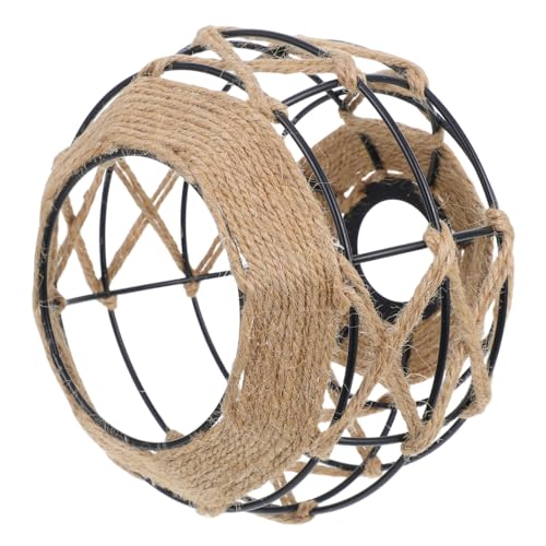 SOPOTUTU Retro Hängelampe Rattan für Bar Wohnzimmer und Schlafzimmer Einfache Montage Langlebige Konstruktion Einzigartiger Vintage Stil von SOPOTUTU