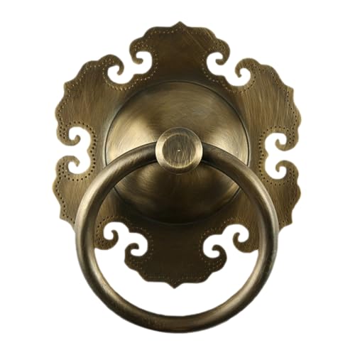 SOPOTUTU Retro Türklopfer Antik Messing Türgriff im Chinesischen Stil Vintage Tür Ziehgriff aus Massivem Kupfer Dekorativer Türklopfer für Möbel Schrank Wohnung und Haus SOPOTUTU Retro Türklopfer Antik Messing Türgriff im Chinesischen Stil Vintage Tür Ziehgriff aus Massivem Kupfer Dekorativer Türklopfer für Möbel Schrank Wohnung und Haus von SOPOTUTU