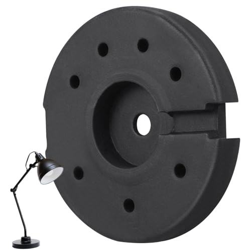 SOPOTUTU Robuster Lampensockel Gewicht Metall Tischlampenfuß Gegengewicht Runde Bodenplatte für Stehleuchte DIY Zubehör Wohnkultur von SOPOTUTU