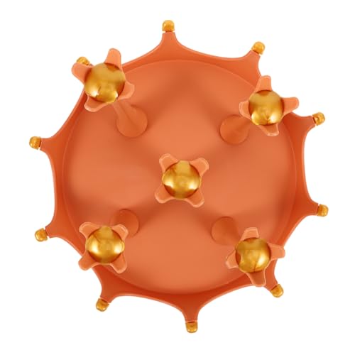 SOPOTUTU Rotierender Tassenständer aus Robustem Material Abtropfgestell für Gläser und Becher Praktischer Organizer für Küchenutensilien Elegant Orange Tassenplätze von SOPOTUTU
